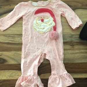 Mud pie Christmas Santa romper